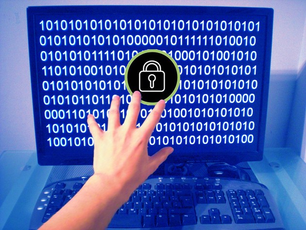 Symbolische Darstellung eines verschlüsselten Computers